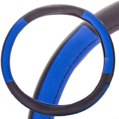 Оплетка руля M Skyway Eco Combo 3 экокожа черно-синяя