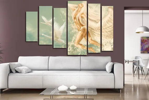 Модульная картина "Небесная дева"