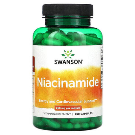 Витамины группы B Swanson, Ниацинамид, 250 мг, 250 капсул