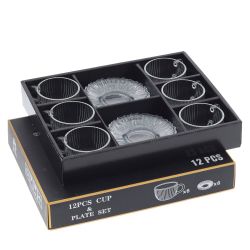 GAEM Набор из 6-ти чашек с блюдцами, 175 мл, L13 W13 H6 см