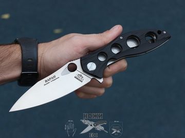 Складной нож НОКС Варан D2 335-100406 c клинком из стали D2, рукоять G10