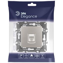 Розетка ЭРА Elegance 14-3107-16 RJ45, титан