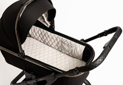 Детская коляска Peppy Tecla 3 в 1 с автокреслом Verona Black Shadow Black Chrome Edition Черный