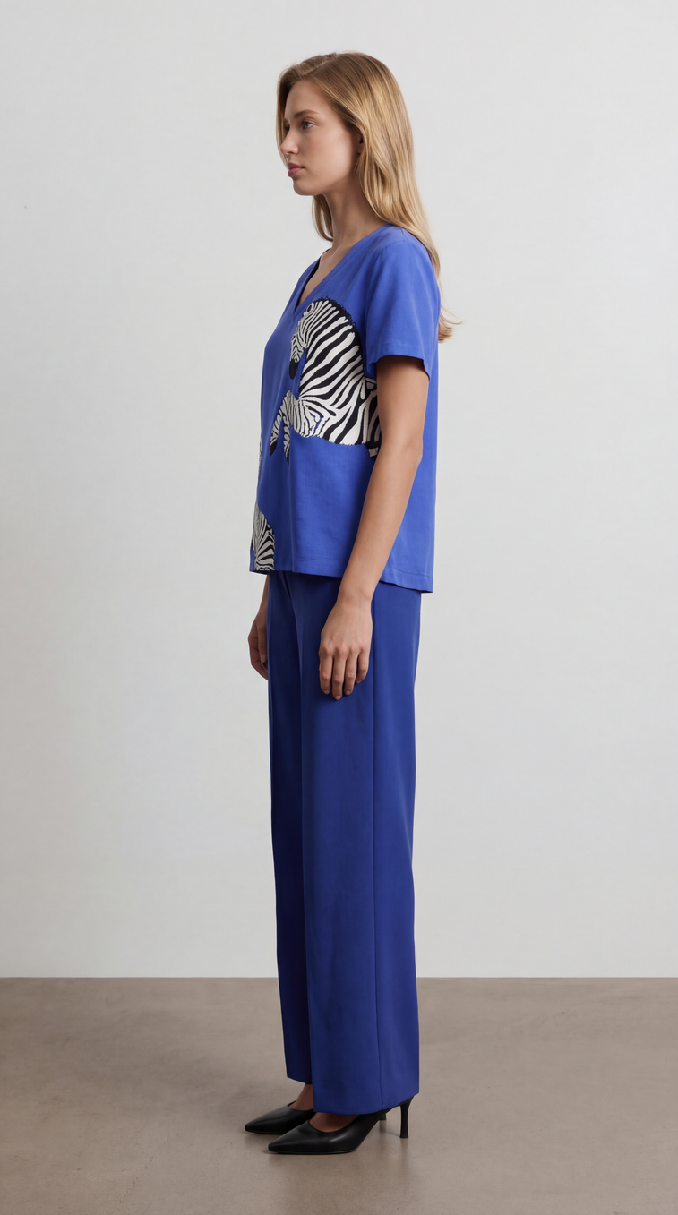 Футболка с принтом зебры