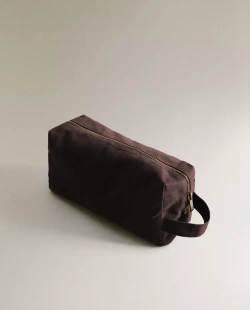 ZARA HOME ПЛЯЖНАЯ КОСМЕТИЧКА, КОРИЧНЕВЫЙ