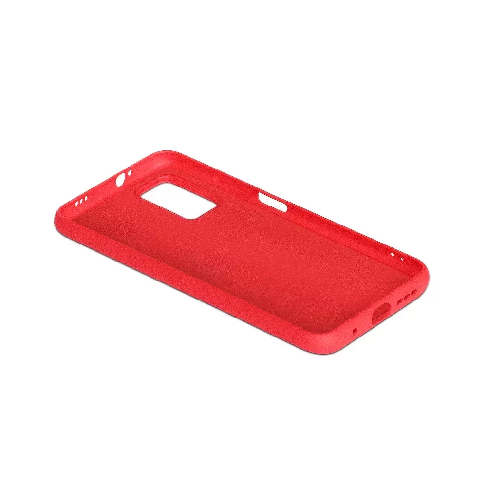 Силиконовый чехол с микрофиброй для Xiaomi Redmi 9T red DF