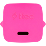 ttec SmartCharger GAN 20W PD Travel Fast Charger + USB-C - Lightning Cable 120cm, Neon Pink