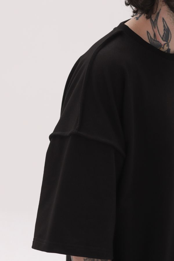 Футболка оверсайз(унисекс) плотная «ЯРКО ЧЁРНЫЙ»