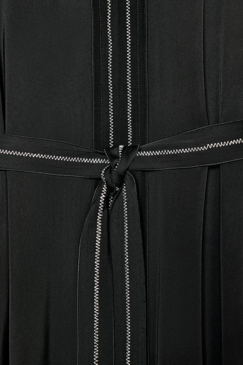 ZARA ПЛАТЬЕ-ТУНИКА С ОТДЕЛОЧНОЙ СТРОЧКОЙ ZW COLLECTION, ЧЕРНЫЙ