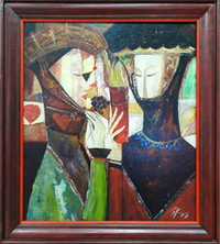 И.А. Сулковский "Два Сезона" Холст, темпера 65х75 см