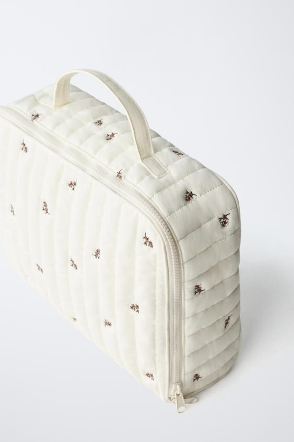 ZARA СУМКА С ЦВЕТОЧНЫМ ПРИНТОМ, ЭКРЮ