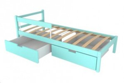 Детская кровать тахта с бортиком и ящиками Бельмарко Svogen мятный