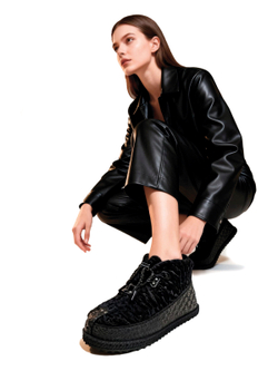 Ботинки из натурального каракуля "Black Рepper"