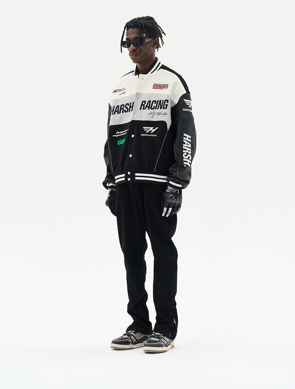 Бомбер HARSHandCRUEL "Racing" V2 Varsity Jacket