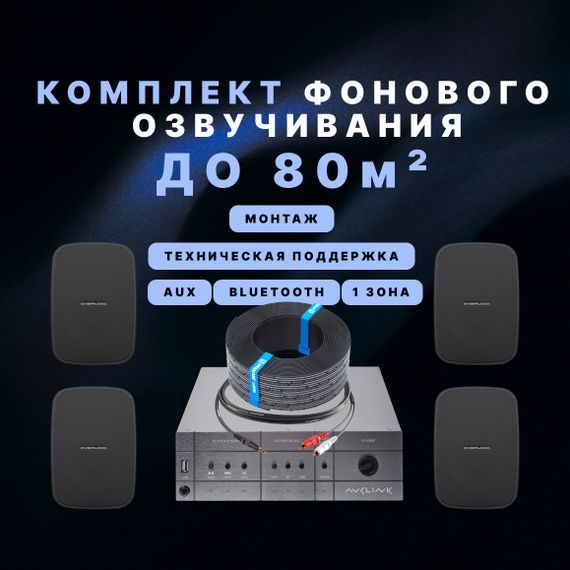 Базовый комплект фонового звука для кафе и ресторанов