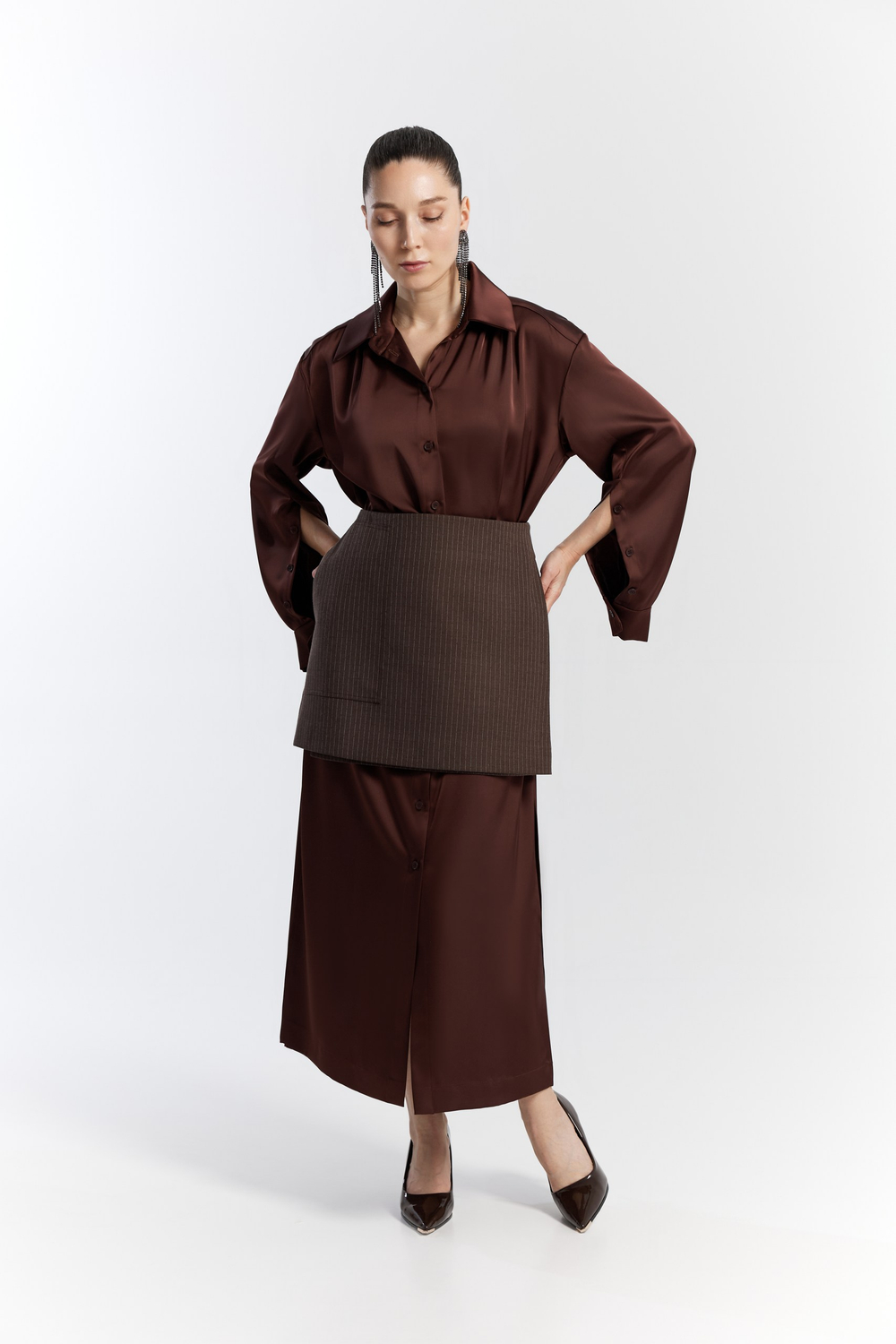 Платье рубашка Макси коллекция ДОиПОСЛЕ