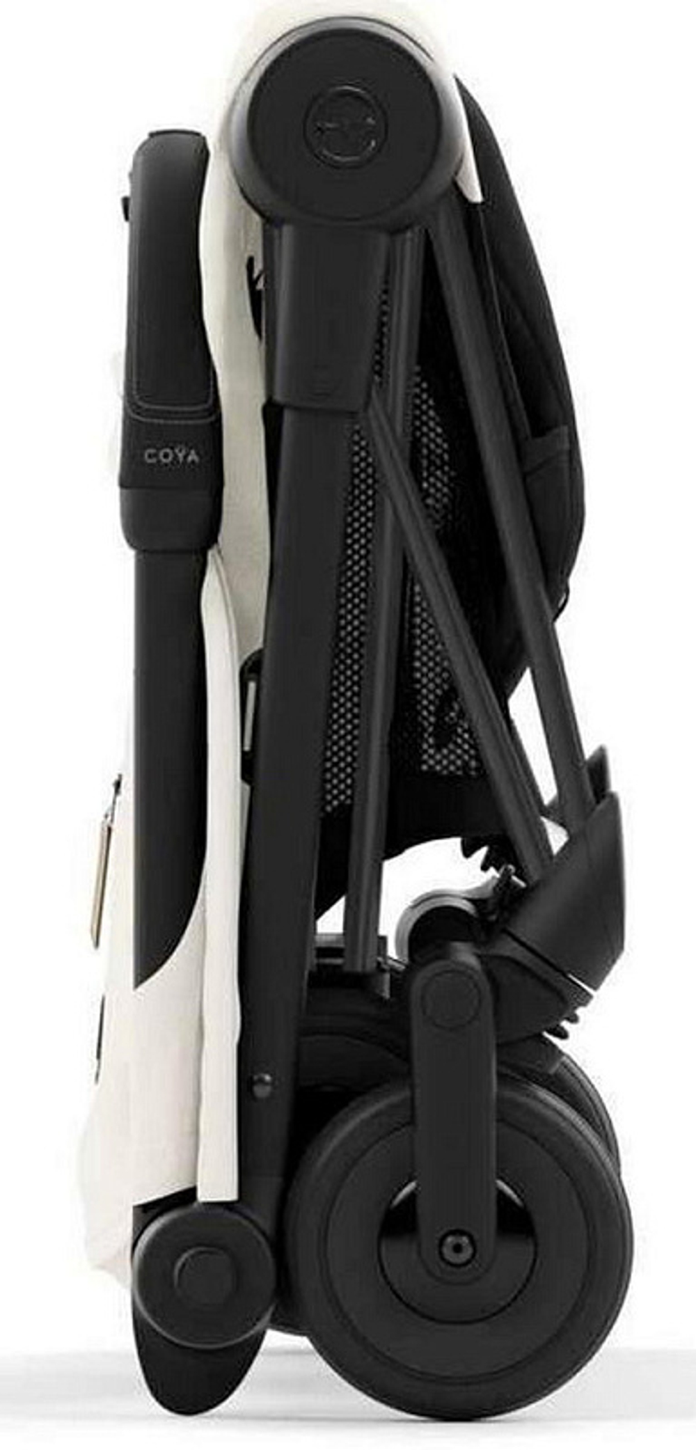 Коляска Cybex Coya Matt Black Frame Cloud G i-Size Ocean Blue Plus 2 в 1 Off White с дождевиком и бампером