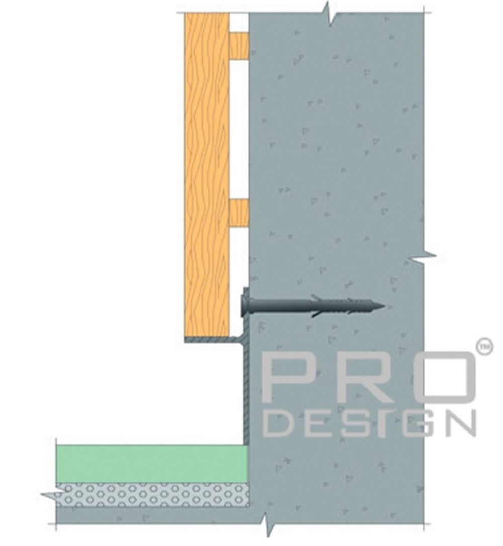 Теневой плинтус скрытого монтажа Pro Design Panel 7208 черный, 2700x18x46 мм