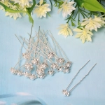 Шпильки для волос в тубе 20шт «Hair Beauty», цветочек с жемчугом, цвет как на фото, d-1см