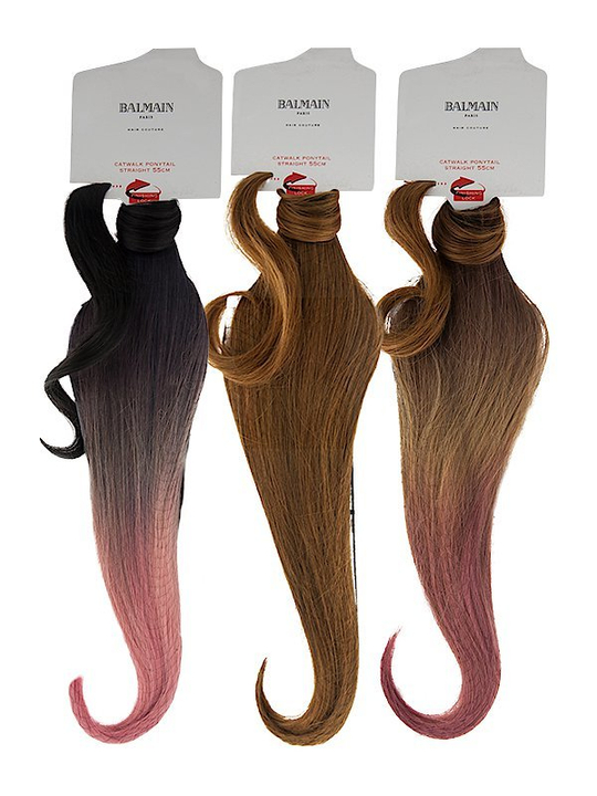 Balmain Hair Couture Хвост с цветным концом из искусственных волос 55 см Catwalk Ponytail Dip Dye