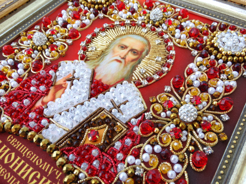Принт-Ии51 Ткань с нанесенной авторской схемой Святой Дионисий