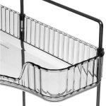 Полка для ванны угловая двойная «Фреш»серая 25,7х29,7х25,7см