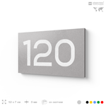 Номер на дверь 120, табличка на дверь для офиса, квартиры, кабинета, аудитории, склада, серый 120х70 мм, Айдентика Технолоджи