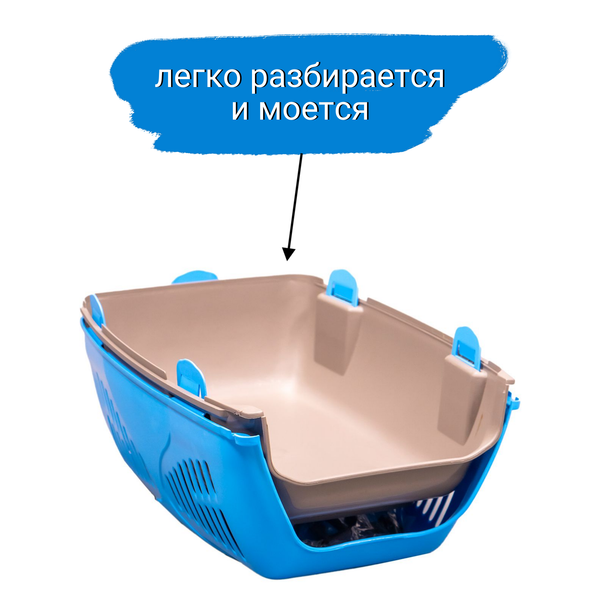 Переноска MPS SIRIO LITTLE 50х33,5х31h см, голубая