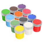 Гуашь для рисования детская - 12 цветов, набор пастообразной гуаши в баночках для творчества ребенка, Gaspar