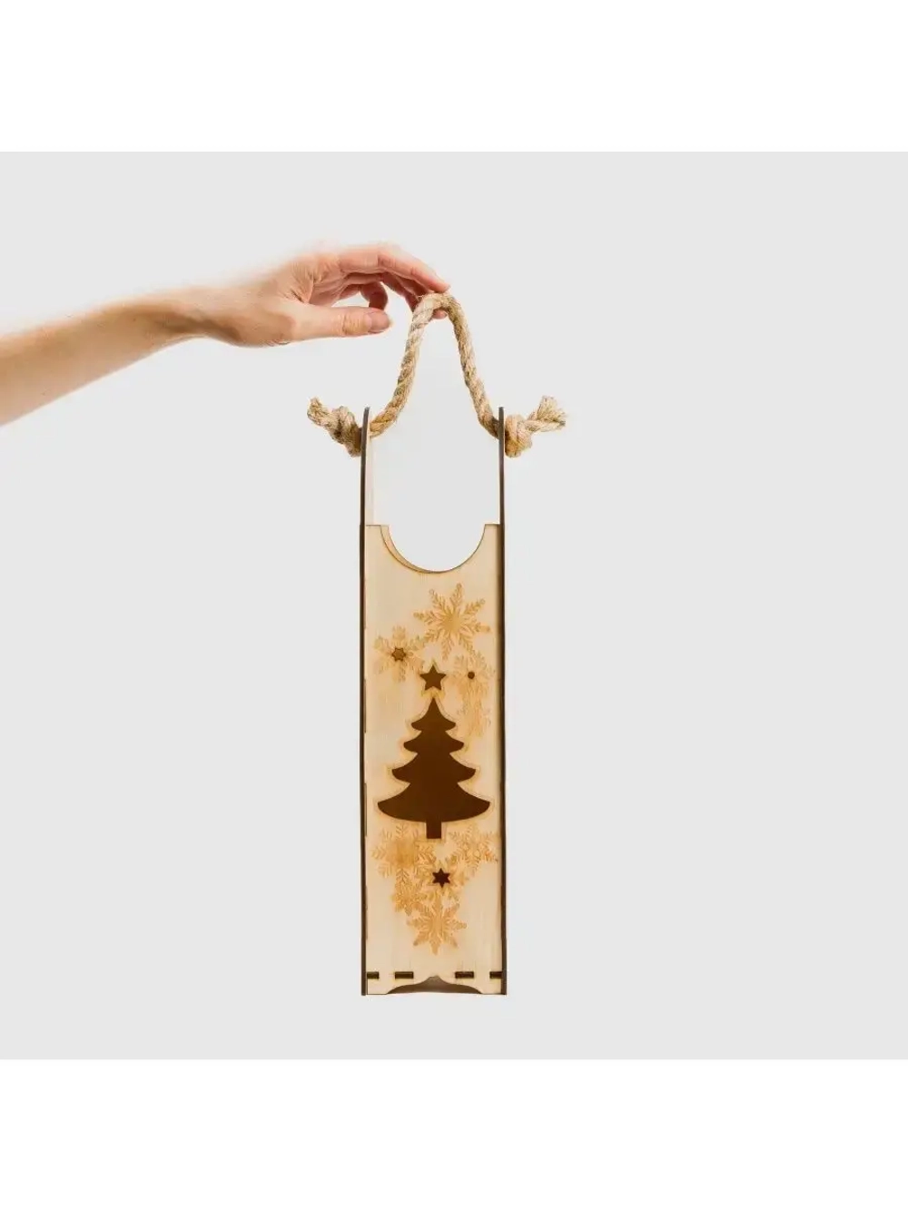 Новогодняя подарочная коробка для вина