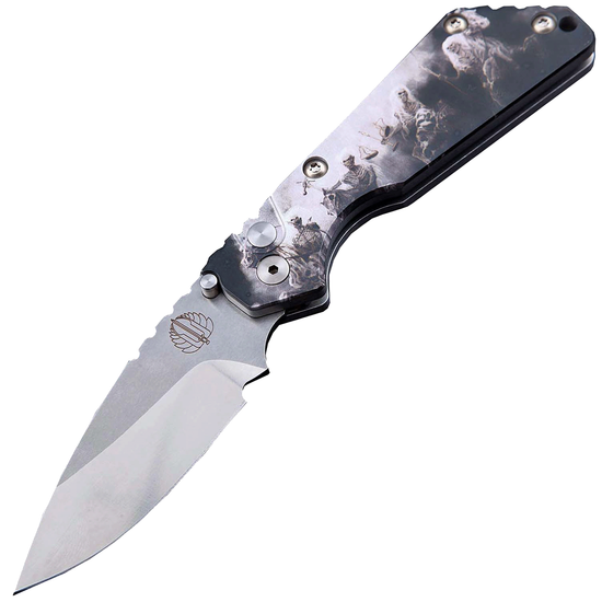 Складной нож Pro -Tech Pro-Strider- Четыре всадника PR/SnG-4H-S c клинком из стали 154CM, рукоять Алюминиевый сплав 7075 T-6 Aluminium