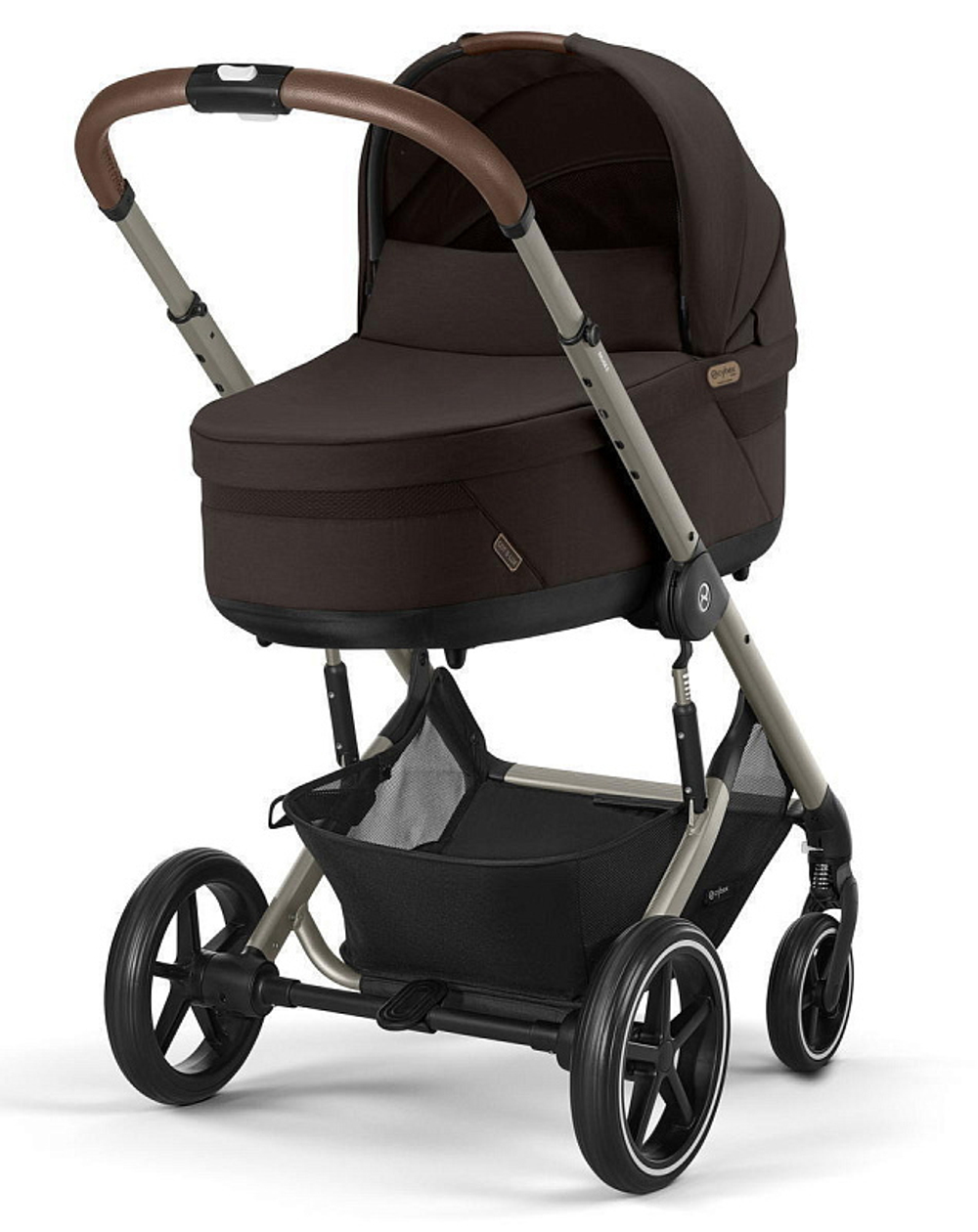 Коляска Cybex Balios S Lux TPE complete Cloud G Magic Black 3 в 1 Chocolate Brown с дождевиками