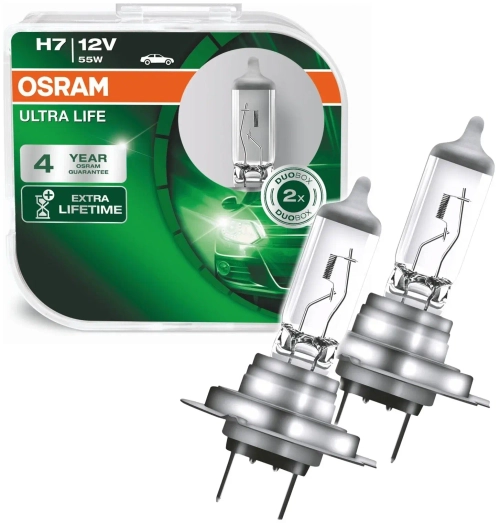 Лампа 12 В H7 55 Вт Ultra Life галогенная 2 шт. Osram