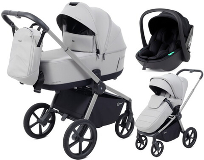 Детская коляска Rant Flex Therm Soft 3 в 1 с автокреслом Miro Black Stone Grey