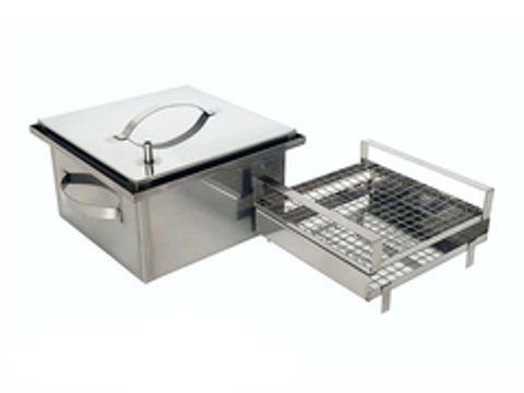 Коптильня "От Антипыча Мини" 250*250*150 1.2мм (плоская крышка)