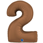 Шар фольгированный Цифра 2 101 см (Коричневый)