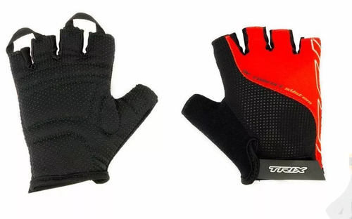 Перчатки TRIX nw  мужские, XL, коротк. пальцы, гелев. вставки, дышащая лайкра/искусств. замша, черно-красные