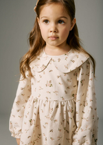 Платье фланель (магнолия на бежевом)