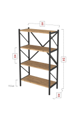 Стеллаж 4 полки 120х66 - сосна