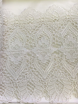 Скатерть 170х270 и 12 салфеток Gamba 1323CK Bianco молочная