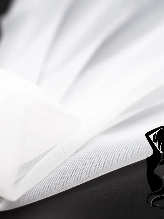 Неэластичная сетка оптом, Lauma Fabrics арт. 387, белый 001