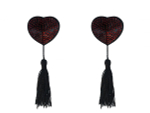 Пэстисы сердечки Evans Lola Lingerie, черно-красные с кисточками