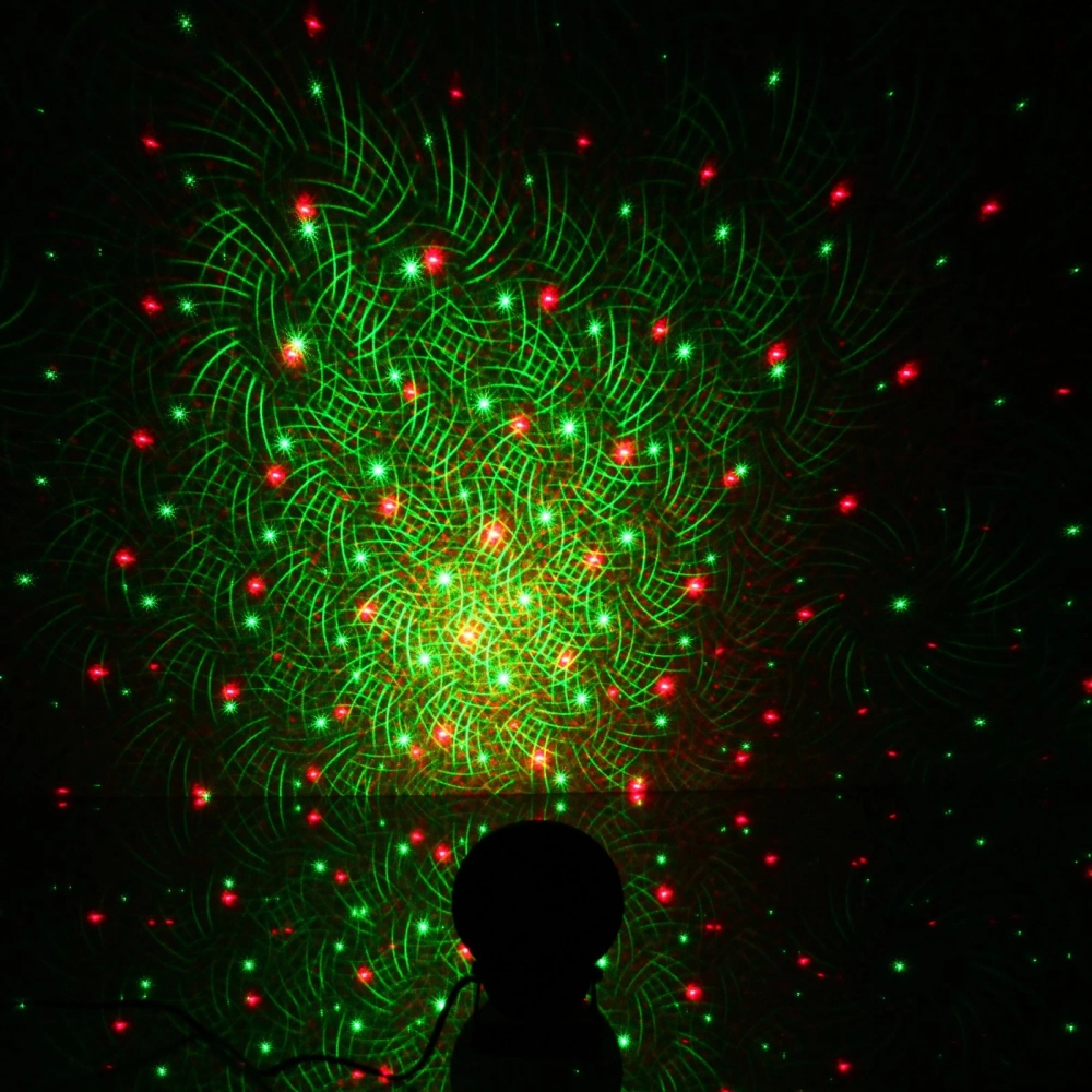 Световой прибор Лазер уличный, 4 картинки, корпус метал. XL-058 (220V)