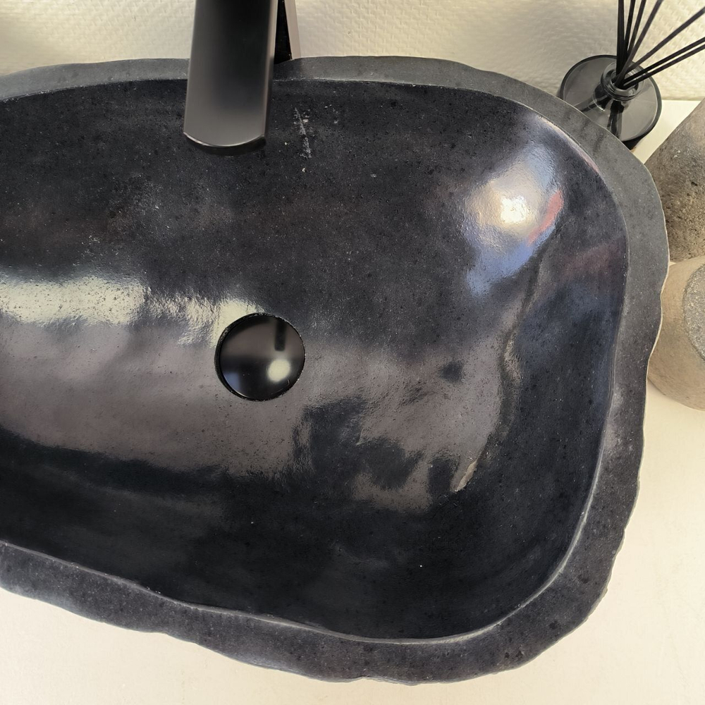 Каменная раковина из речного камня RS-05401 (55*37*15) 0857 из натурального камня