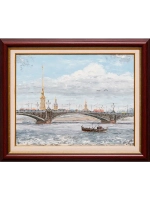 Картина маслом «Троицкий мост» Стеняев