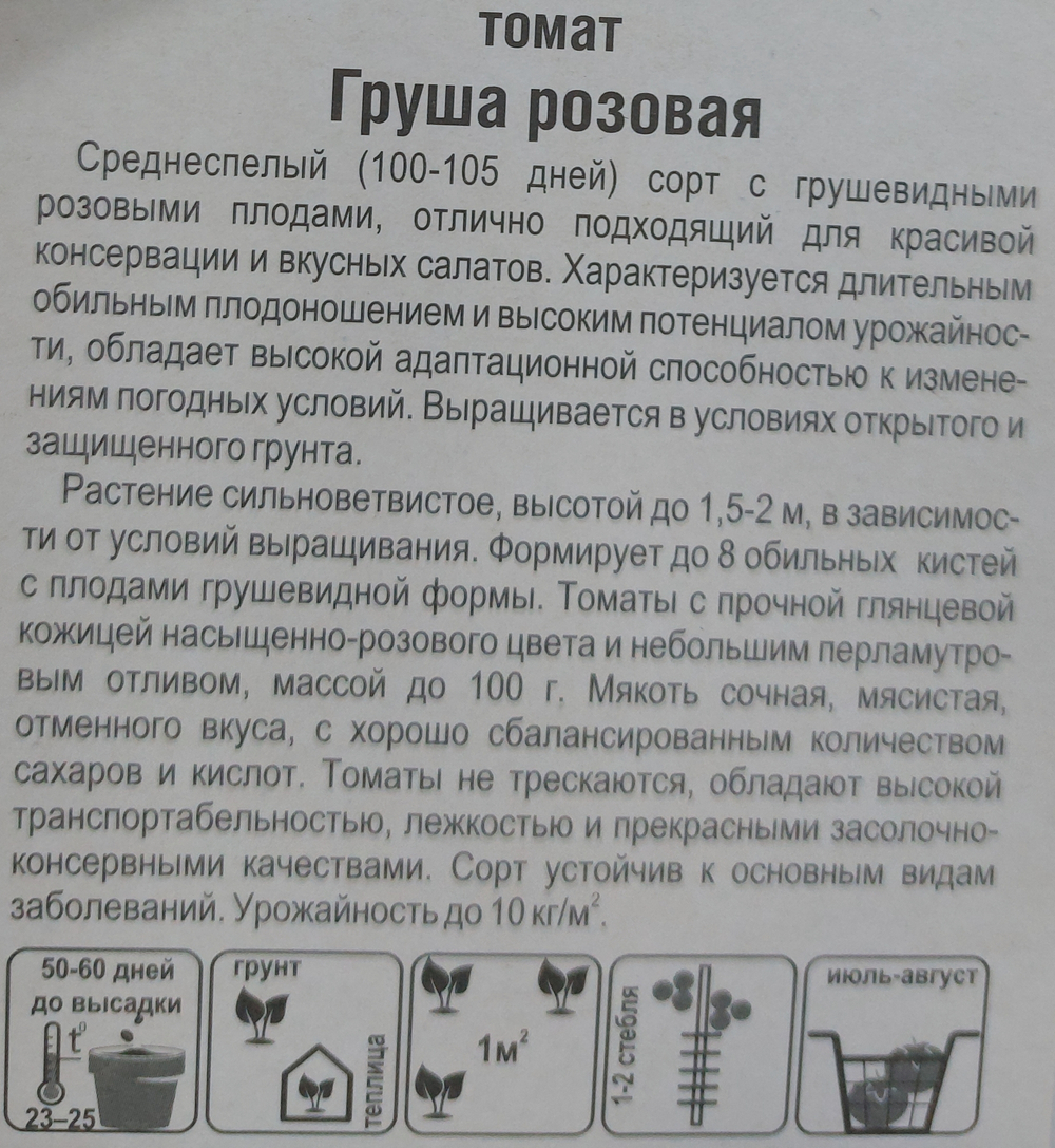 Томат Груша розовая 20 шт СМТ55