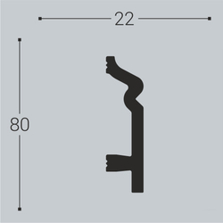 Напольный плинтус П2 80-22 2000х22х80 мм (1 шт)