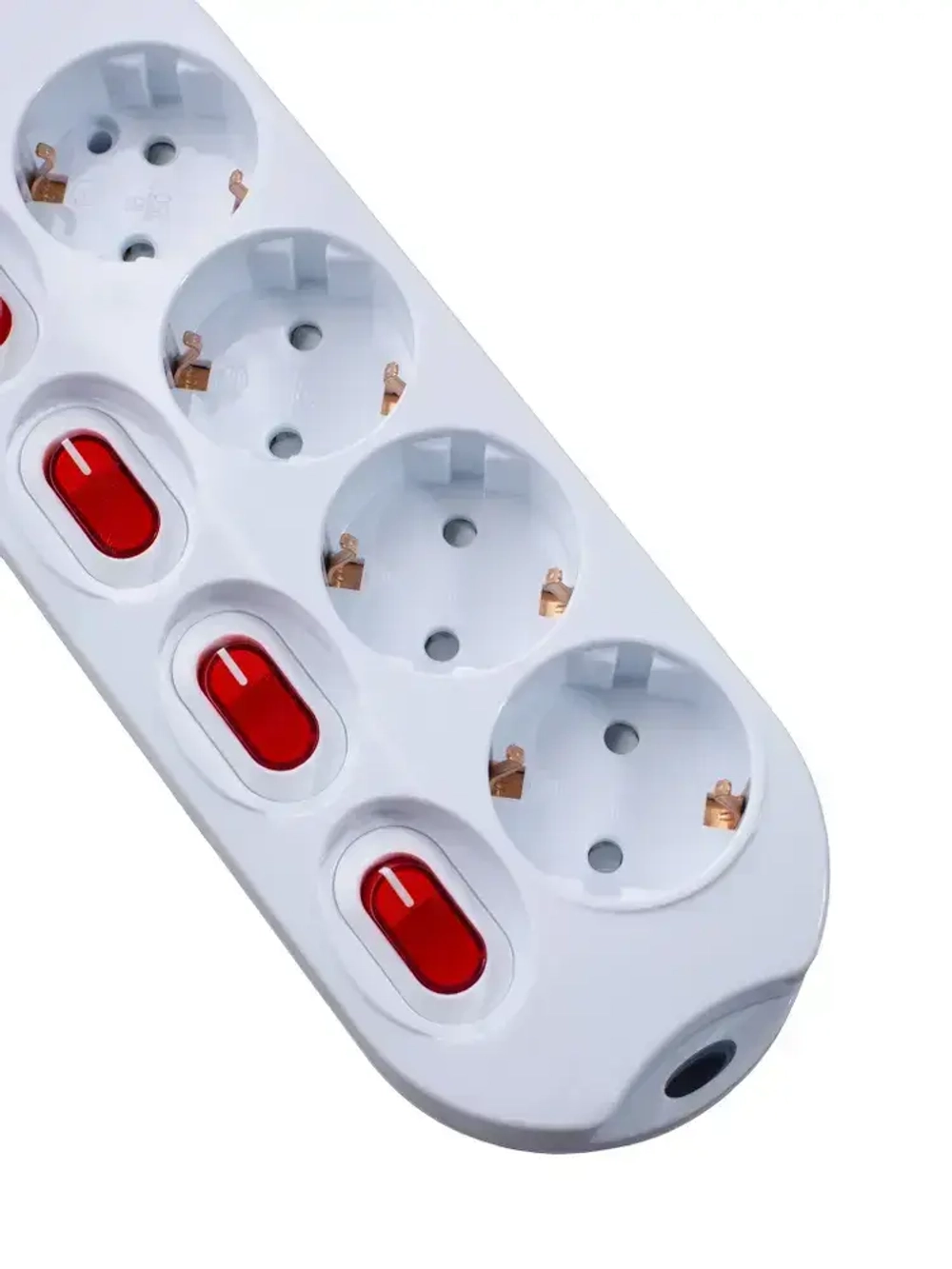 Удлинитель сетевой бытовой c заземлением 1,5м 4 розетки, 16А, 3680Вт защита от детей