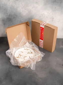 Набор посуды 2 тарелки белый мрамор 25 см