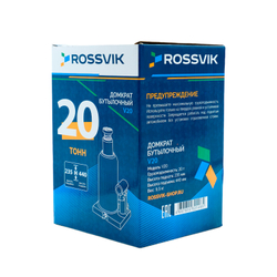 Домкрат бутылочный ROSSVIK V20, г/п 20,0т